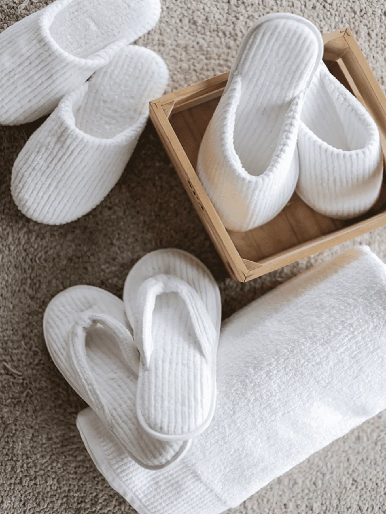 Ambiente de Spa con Pantuflas